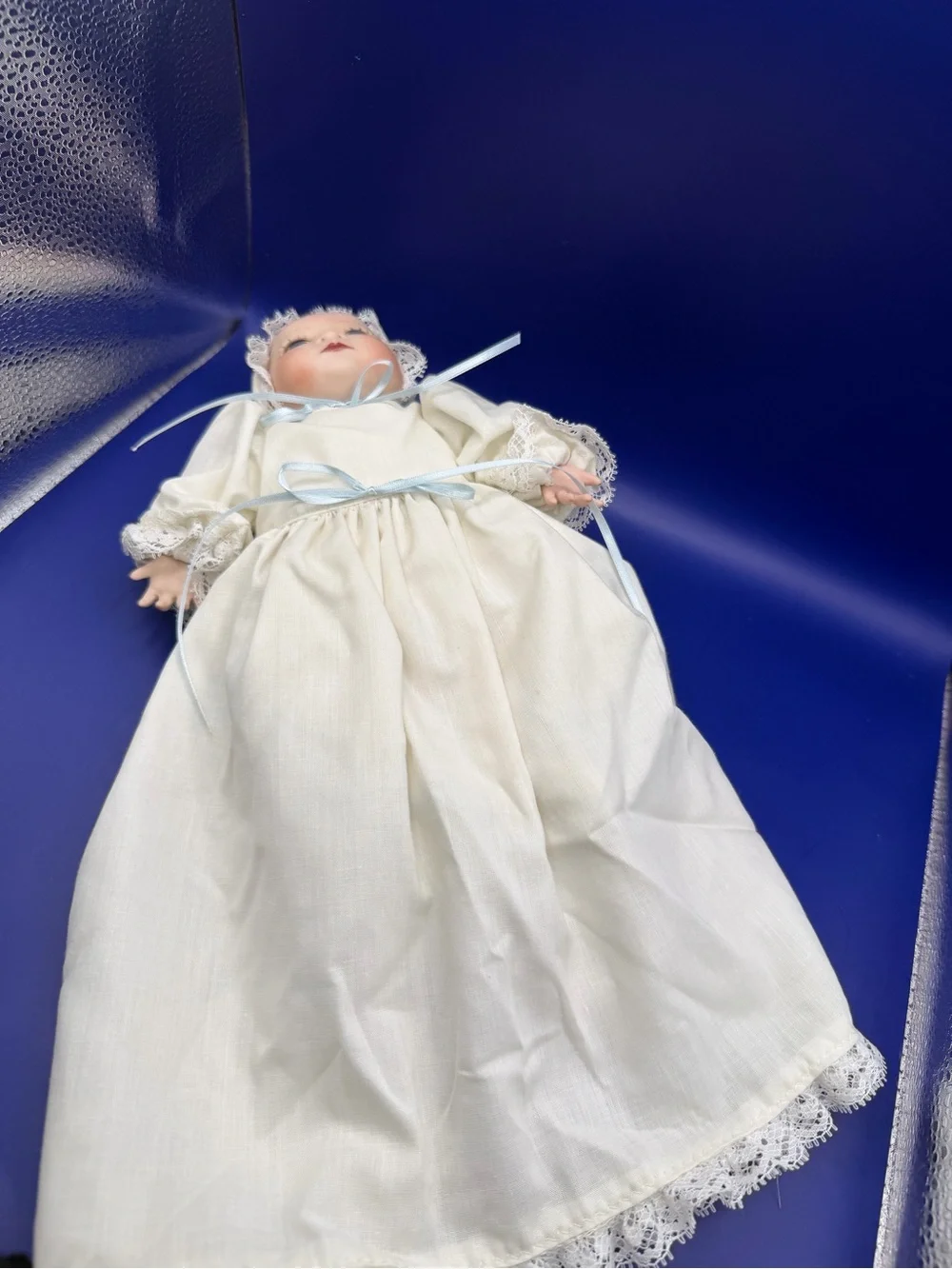 Vintage Baby Doll in Cream Lace Gown